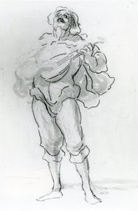 Il suonatore di liuto da Honoré Daumier
